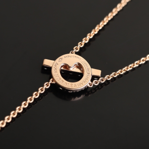 Luxury Womens Jewelry Hermes Finesse Diamond Necklace Gold A205PP200 AA150802