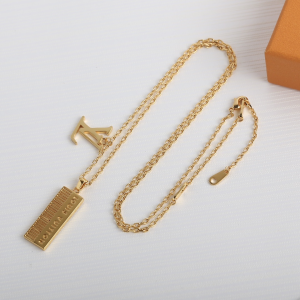 Louis Vuitton LV Sound Keyboard Necklaces Gold 
