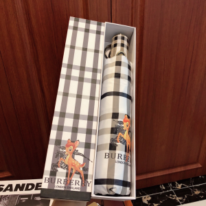 Luxury Womens Umbrella Burberry Deer Print Check Umbrella A190PP110 AA150777