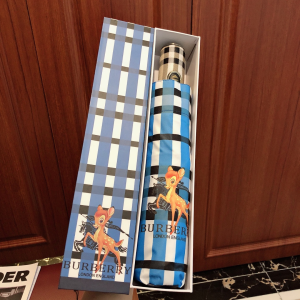 Luxury Womens Umbrella Burberry Deer Print Check Umbrella A190PP110 AA150778