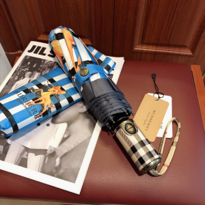 Luxury Womens Umbrella Burberry Deer Print Check Umbrella A190PP110 AA150778