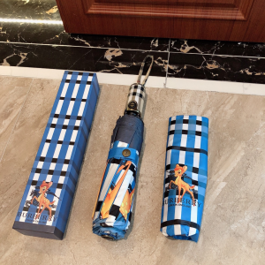 Luxury Womens Umbrella Burberry Deer Print Check Umbrella A190PP110 AA150778