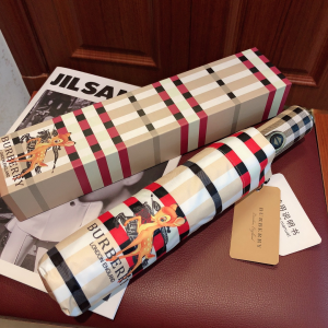 Luxury Womens Umbrella Burberry Deer Print Check Umbrella A190PP110 AA150779