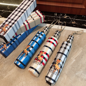 Luxury Womens Umbrella Burberry Deer Print Check Umbrella A190PP110 AA150779