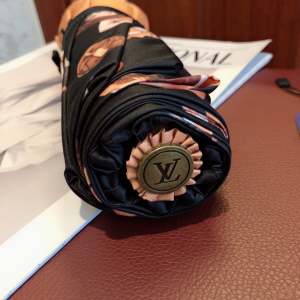 Luxury Womens Umbrella Louis Vuitton LV Monogram Umbrella Black A190PP110 AA150780