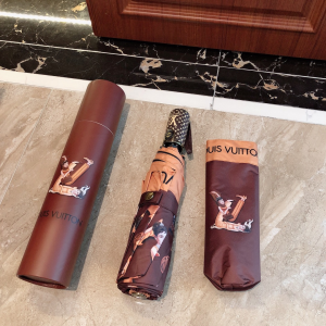 Luxury Womens Umbrella Louis Vuitton LV Monogram Umbrella Brown A190PP110 AA150782
