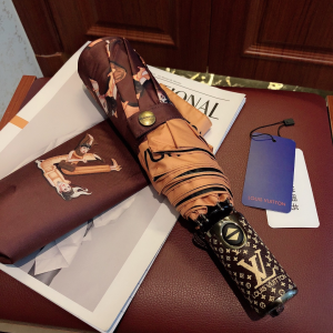 Luxury Womens Umbrella Louis Vuitton LV Monogram Umbrella Brown A190PP110 AA150782
