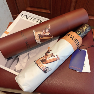 Luxury Womens Umbrella Louis Vuitton LV Monogram Umbrella White A190PP110 AA150781