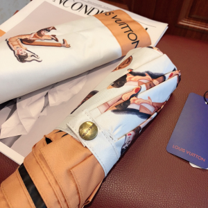 Luxury Womens Umbrella Louis Vuitton LV Monogram Umbrella White A190PP110 AA150781