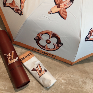 Luxury Womens Umbrella Louis Vuitton LV Monogram Umbrella White A190PP110 AA150781