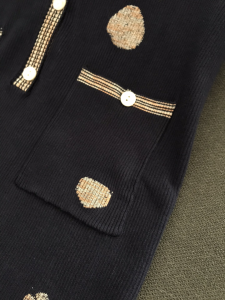 Luxury Womens Clothing Chanel Black Knitwear V Neck T Shirt SML A29PP480 AA150903