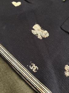 Luxury Womens Clothing Chanel Black Knitwear V Neck T Shirt SML A29PP480 AA150903