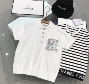 Chanel White Knitwear Polo T Shirt 