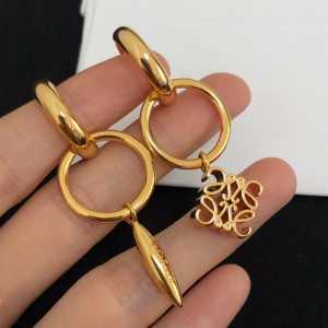 Loewe Anagram Asymmetric Earrings 
