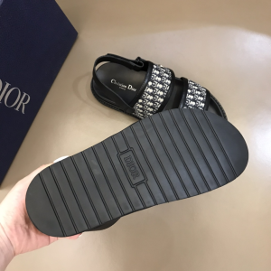 Luxury Mens Shoes Dior Mens Dior Oblique Sandal in Black 38 To 45 A151PP350 AA151200