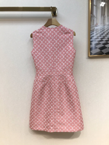 Luxury Womens Clothing Louis Vuitton Monogram Pink Dress SMLXL A154PP580 AA151280