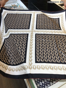 Dior Silk Scarf Black 