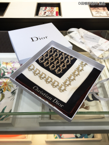 Luxury Womens Scarf Dior Silk Scarf Black 90x90CM A151PP200 AA151137