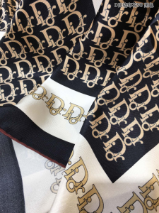 Luxury Womens Scarf Dior Silk Scarf Black 90x90CM A151PP200 AA151137