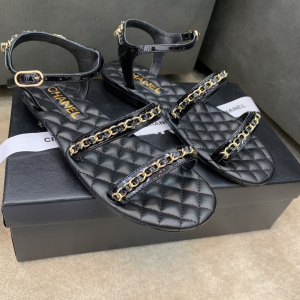 Chanel 2021SS Chain Sandal Black 