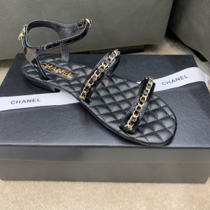 Luxury Womens Shoes Chanel 2021SS Chain Sandal in Black 35 To 40 A151PP460 AA151223