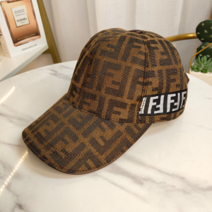 Fendi FF Logo Jacquard Baseball Hat 
