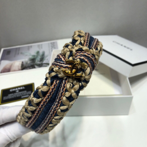 Luxury Womens Head Band Chanel Weave Twill Head Band A190PP100 AA151302