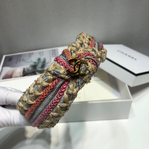 Luxury Womens Head Band Chanel Weave Twill Head Band A190PP100 AA151303