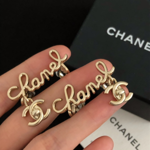 Chanel CC Monogram Logo Earrings 