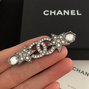 Chanel Crystals CC and Star Brooch 