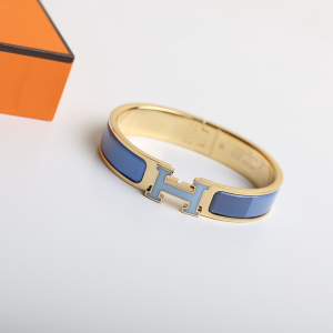 Luxury Womens Jewelry Hermes Clic H Bracelets Blue A205PP260 AA151373