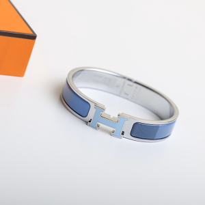 Luxury Womens Jewelry Hermes Clic H Bracelets Blue A205PP260 AA151373