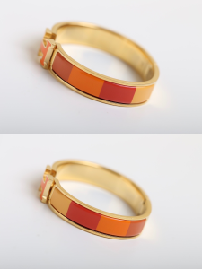 Luxury Womens Jewelry Hermes Clic H Bracelets Orange A205PP260 AA151374