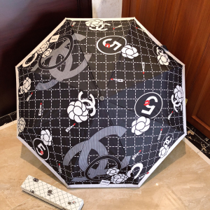 Chanel CC NO5 Camellia Umbrella Black 
