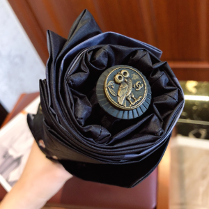 Luxury Womens Umbrella Chanel Large CC Logo Umbrella in Black A190PP115 AA151320