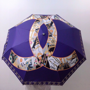 Chanel Large CC Logo Umbrella Blue 