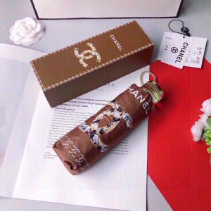 Luxury Womens Umbrella Chanel Large CC Logo Umbrella in Brown A190PP115 AA151323