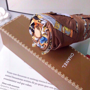 Luxury Womens Umbrella Chanel Large CC Logo Umbrella in Brown A190PP115 AA151323