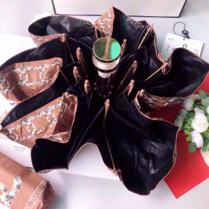 Luxury Womens Umbrella Chanel Large CC Logo Umbrella in Brown A190PP115 AA151323