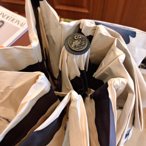 Luxury Womens Umbrella Chanel Large CC Logo Umbrella in White A190PP115 AA151319