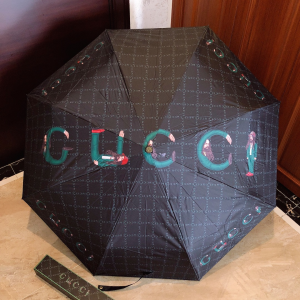 Gucci Logo Print Umbrella Black 