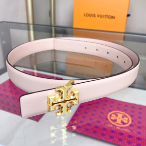 Tory Burch 1 Kira Logo Leather Belt Pink 25MM 