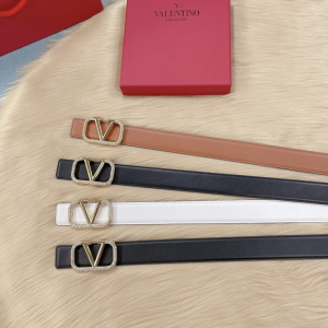 Luxury Womens Belts Valentino Crystal Vlogo Leather Belt 30MM A175PP240 AA151894