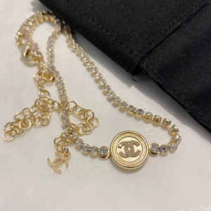 Luxury Womens Jewelry Chanel Choker Crystal Round Necklace A152PP130 AA151844