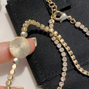 Luxury Womens Jewelry Chanel Choker Crystal Round Necklace A152PP130 AA151844