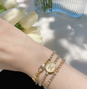 Luxury Womens Jewelry Chanel Choker Crystal Round Necklace A152PP130 AA151844