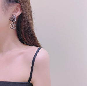 Luxury Womens Jewelry Chanel Crystals CC Logo Earrings A152PP150 AA151848