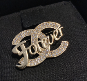 Chanel Forever Crystals CC Logo Brooch 