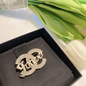 Luxury Womens Jewelry Chanel Forever Crystals CC Logo Brooch A152PP130 AA151847