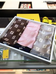 Luxury Womens Scarf Fendi Roma Square Silk Scarf Brown 90x90CM A151PP200 AA151684